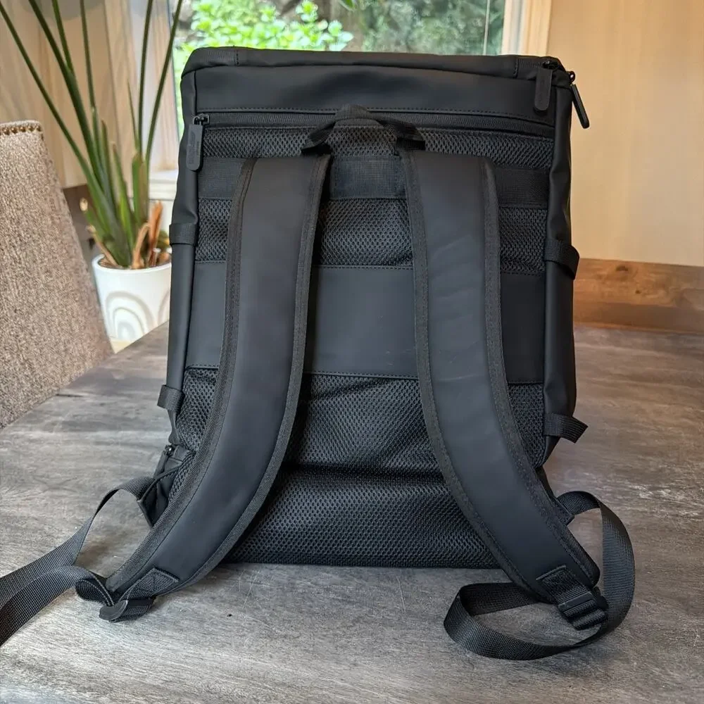 Duchamp London Black Laptop Backpack Rubberized Commuter Travel MSRP $205